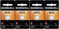 4 Pcs Fresh Duracell Lithium Battery ECR1632 CR1632 DL 1632 3V Batteries