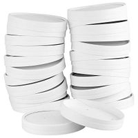 Paper Soup & Ice Cream Cup Lids, Paper Disposable Dessert Lids 16 oz for Hot or Cold Food | (100 Count) (White, Lids Only)