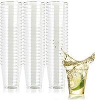250 Disposable Hard Plastic Shot Glasses, Crystal Clear 2oz - Heavy Duty, Reusable Party Shot Cups - for Jello Shots Whiskey Sample Food Wine Tasting Desserts Weddings Birthdays Christmas.