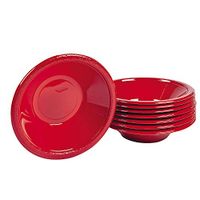 Fun Express - Classic Red 12oz Plastic Bowls (20pc) - Party Supplies - Solid Tableware - Solid Plates & Bowls - 20 Pieces