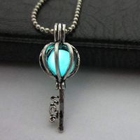 Luminous Fairy Locket Stargate Steampunk Glow In The Dark Necklace Pendant Prom Woman Pretty Beautiful Simple Lovely Cheap Elegant Women Womens Beads