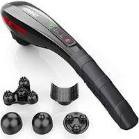 RENPHO Cordless Handheld Back Massager, Rechargeable Electric Deep Tissue Percussion Muscle Massager for Neck Shoulder Leg Foot Joint Pain Relief, Portable Vibrating Massager for Full Body Home Office