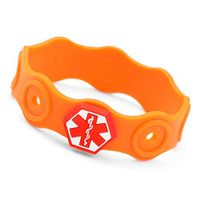 StickyJ USA Rubber Medical and Allergy Bracelet for Kids 5 in