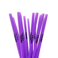Trump Straws (10inch0.23inch) - Purple and Black Reusable Plastic Drinking Straws-Pack of 20