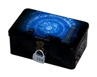 Gentle Meow Creative Night Style Large Password Tin Box with Lock Storage Tin Box Good Night