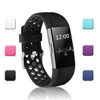 POY Replacement Bands Compatible for Fitbit Charge 2, Adjustable Breathable Wristbands with Air Holes Straps