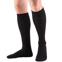 Truform Compression Socks, 20-30 mmHg, Men's Gym Socks, Knee High Over Calf Length, Black, Medium