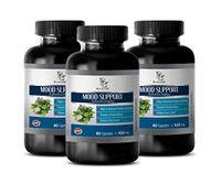 Stress Formula - Mood Support Natural Complex - Powerful Anxiety Relief - Calming ABILITYS - Reduce Stress - Chamomile Pills - 3 Bottles (180 Capsules)