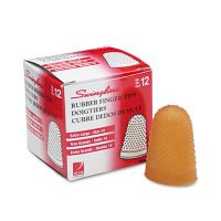 Rubber Finger Tips, 14 (X-Large), Amber, Dozen (32 Dozens)