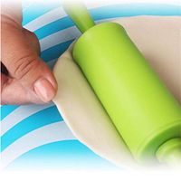 AGUIguo Plastic Embossed Rolling Pins Textured Patterned 9 Inch Kids Size for Fondant Cake Cookies Decorating