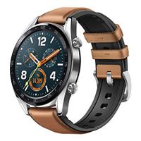 Huawei Watch GT 2018 Bluetooth SmartWatch,Ultra-Thin Longer Lasting Battery Life,Compatible with iPhone and Android International Version No Warranty-Steel (Leather Strap)