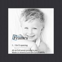 ArtToFrames MAT-21-13x13-Black 13x13 Smooth Black Custom Mat