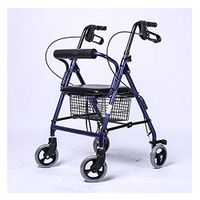 Walkers for Seniors with Seat Trolley Walker with Shopping Blue Belt seat, Multi-Function Walker, Lightweight Portable Travel Tool Foldable Rolling Walkers (Color : Purple)