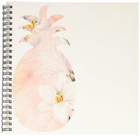 3dRose db_110529_1 Lilies Botanical Pinapple-Fruits-Drawing Book, 8 by 8-Inch