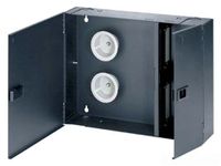 Panduit FWME4 2-Door 4-Adapter Panel Wall-Mount Enclosure, Black