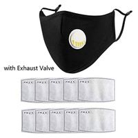 Dinfoger PM2.5 Breathable Cotton Dust-Proof Mouth Masks with 10 Activated Carbon Filters with with Valve