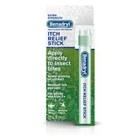 Benadryl Extra Strength Itch Relief Stick, Diphenhydramine Topical Analgesic and Zine Acetate Skin Protectant to Relieve Skin Itching and Pain, Travel Size, 0.47 fl. oz (Pack of 4)