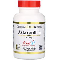 California Gold Nutrition, Astaxanthin, 12 mg, 120 Veggie Softgels, Milk-Free, Egg-Free, Fish-Free, Gluten-Free, Peanut Free, Treenut Free, Shellfish Free, Soy-Free, Wheat-Free, CGN