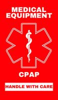 CPAP Medical Alert Equipment Luggage Tag - Handle with Care, DOT and ACAA regulations (LUG-CPAP-192) Quantity (3)