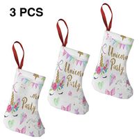 Christmas Tree and Fireplace Decoration Watercolor Unicorn Party Designer for Funny Xmas Party