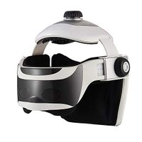 NORLANYA Electric Head Massager Helmet for Stress and Migraine Relaxing, Wireless Head and Eye Massage Sleep Instrument with Heat, Air Compression, Vibrating & Music, Rechargeable