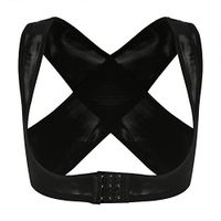 Chest Brace Support Belt, Back Support Belt Effective Hunchback Posture Corrector Shaping Posture Corrector Brace for Women(L-Black)