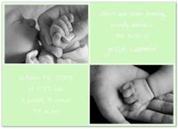 Double Double Mint Birth Announcements - Set of 20