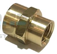EDGE INDUSTRIAL Brass REDUCING Coupling 3/8" X 1/4" Female NPT FNPT Fuel/AIR/Water/Oil/Gas WOG
