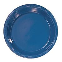 Pans Pro 50 Count Plastic Plate (10 Inch, Blue)