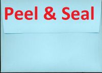 A2 100 Blue Peel and Seal (4 3/8" x 5 3/4") 4x5 Wedding Shower Announcement Photo Envelopes