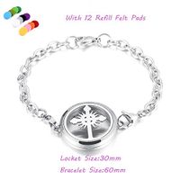 constantlife Hypoallergenic Essential Oil Diffuser Locket Bracelet -Stainless Steel Aromatherapy Scent Jewelry (Cross2)