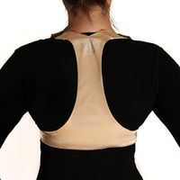 BAX-U Posture Corrector | UNISEX | Adjustable and Comfortable Upper Back & Shoulder Support Brace | Chiropractor Designed | SMALL | NUDE