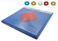 Acupressure Reflexology Magnetic Pyramidal Therapy Energy Pain Relief Power Foot Health Mat + 5pcs Sujok Finger Massager Rings