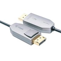 FIBBR DP Cable, Fiber Optic Displayport 1.4 Cable Support 32.4 Gbps, 8k@60hz, 4K@144Hz, Male to Male Audio Video Cable Slim and Flexible High Speed DP to DP Cable (10ft)