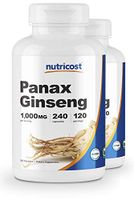Nutricost Panax Ginseng 1000mg, 240 Capsules (2 Bottles) - Non GMO, Gluten Free, 120 Servings
