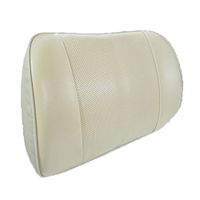 Memory Foam Leather Lumbar Support Back Cushion for Office Chair Breathable Car Seat Lower Back Pain Relief Pillow