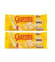 Garoto - White chocolate bar - 3.53 Oz (PACK OF 02) | Barra de chocolare branco - 100g