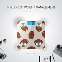 Bluetooth Smart Weight Scale Cartoon Retro Cute Wooden Barrel Tool Weight Scales Body Fat Composition Monitor Analyzer with Smartphone App for Body Management-396 Lbs