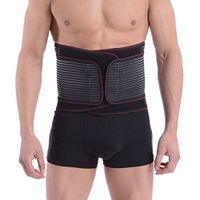Panegy Mens & Womens Waist Trimmer Belt Slim Body Sweat Wrap for Stomach and Back Lumbar Support L Black