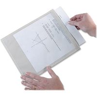 Ashley 10405 Document Pocket, 9 x 12 in, Self-adhesive, White w/ Clear Front, 12 Document Pockets/Pack, Sold as 1 Pack