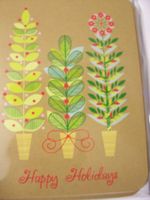 Michaels Blank Note Cards ~ Happy Holidays (Multiple Trees)