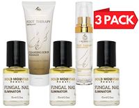 Nail & Toenail Fungus Treatment - Fungal Nail Eliminator with Tolnaftate formulated by Physician to Cure Athlete's Foot Therapy & Infected Toe Nails Fungus, Best Anti-fungal (3 Pack + 2 Free Gifts)