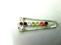Jet Crystal Quartz Flat Chakra Pendant 2 inch Approx. A++ Top Grade Jet International Healing Spiritual Divine