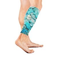 Calf Sleeve Turquoise Stone Protective Guard for Men Women - Basketball Football Run (1 Pair)