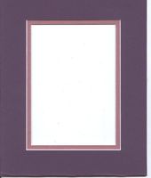 Pack of 5 11x14 Purple & Mauve Double Picture Mats Cut for 8x10 Pictures