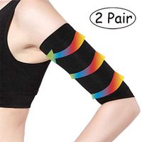 2 Pair Arm Slimming Shaper Wrap, Arm Compression Sleeve Women Weight Loss Upper Arm Shaper Helps Tone Shape Upper Arms Sleeve for Women (2 Pair-Black)