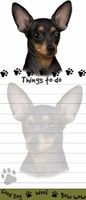 "Chihuahua Magnetic List Pads" Uniquely Shaped Sticky Notepad Measures 8.5 by 3.5 Inches