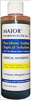 Major Providone Iodine, Solution, 10%, 8 Fluid Ounces Per Bottle (2 Bottles)