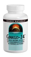 Source Naturals Ginkgo-24 - Ginkgo Biloba Extract 120 mg Supports Mental Acuity - 120 Tablets