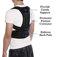 Posture Corrector for Women and Men Fully Adjustable Brace to Improve Bad Posture, Lumbar, Back Pain Relief  (XXL)